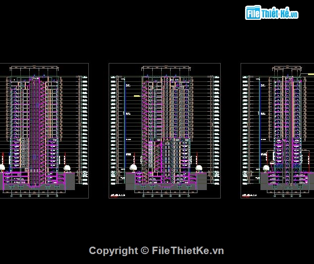 thiết kế Itasco Tower,Hồ sơ thiết kế,File thiết kế,25 tầng nổi + 3 tầng hầm